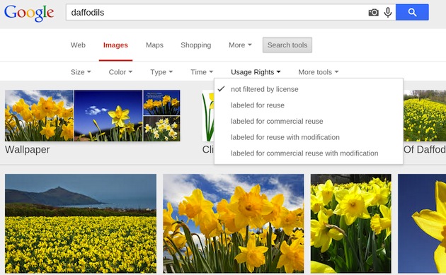Google упростил поиск картинок по типу лицензии