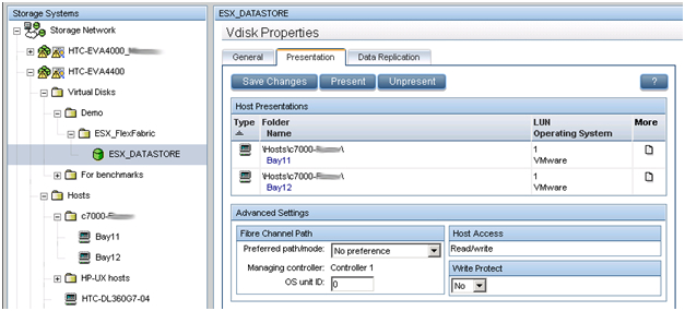 HA (High Available) кластер VMware vSphere на блейд серверах HP BL460c и EVA