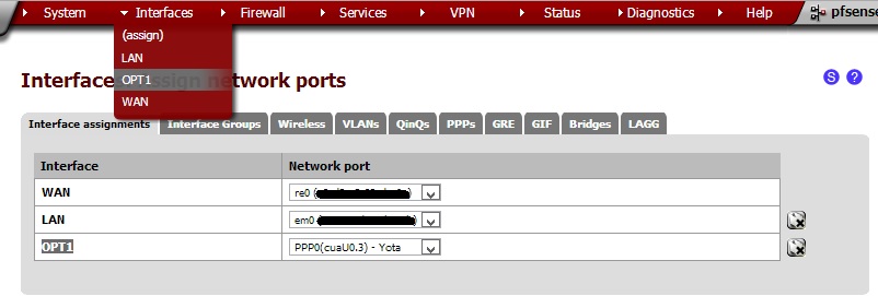 How To: Подключение Pfsense с модемом Huawei E392 к провайдеру Yota