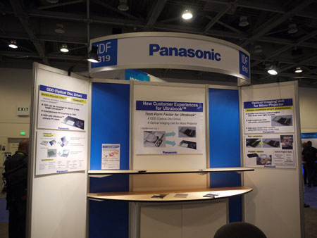 IDF 2012, выставка: тонкие оптические приводы и проекторы Panasonic для ультрабуков