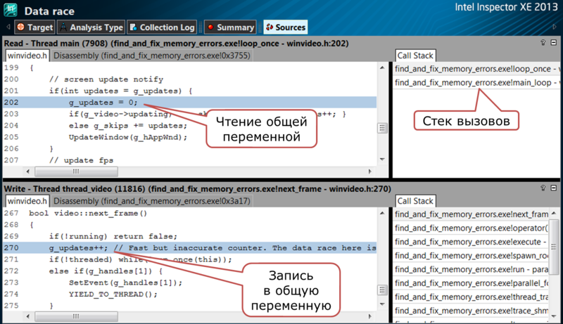 Intel® Inspector XE 2013: автоматическая верификация и отладка в реальном времени