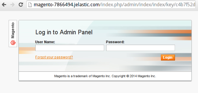 magento admin panel