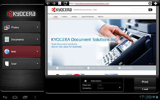 KYOCERA подружила МФУ со смартфонами Android