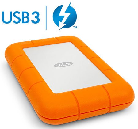 Накопители LaCie Rugged USB 3.0 Thunderbolt в усиленном исполнении