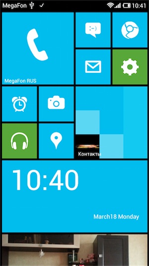 Launcher 8 — рабочий стол WP8 на Android