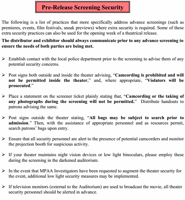 MPAA предлагает использовать приборы ночного видения в кинотеатрах для обнаружения пиратов MPAA предлагает использовать приборы ночного видения в кинотеатрах для обнаружения пиратов