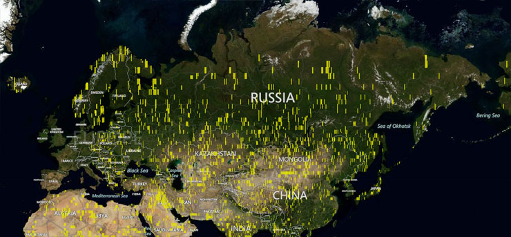 Microsoft добавил 121 терабайт спутниковых и аэро снимков в Bing Maps