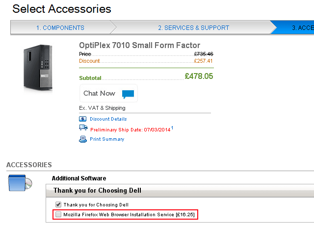 Mozilla начала расследование, почему Dell UK берёт £16,25 за установку Firefox