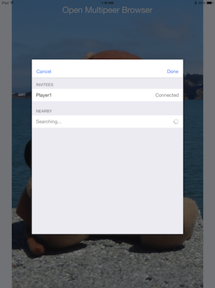 Multipeer connectivity framework в iOS7