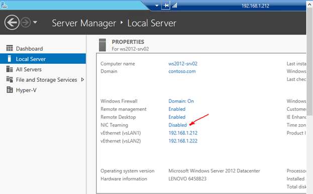NIC Teaming в Windows Server 2012 image