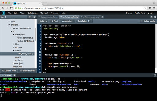 Nitrous.IO — online IDE с SSH доступом и десктоп приложением для синхронизации image