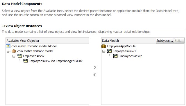 Oracle ADF. Business Components