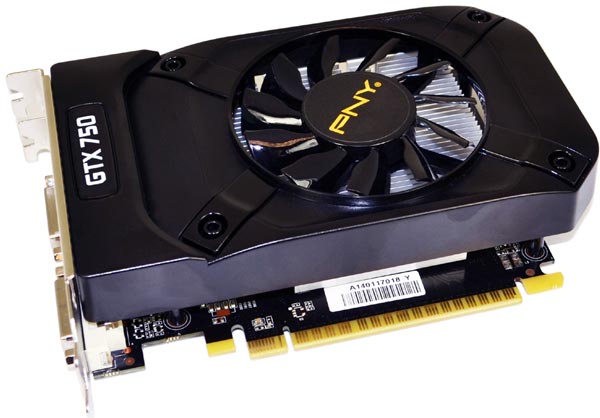 Самой производительной из трех является модель PNY GeForce GTX 750 Ti 2GB OC 