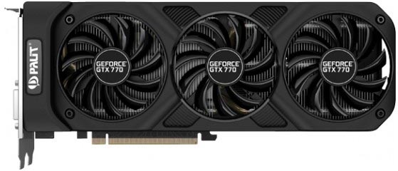 Базовая частота GPU Palit GeForce GTX 770 OC составляет 1085 МГц