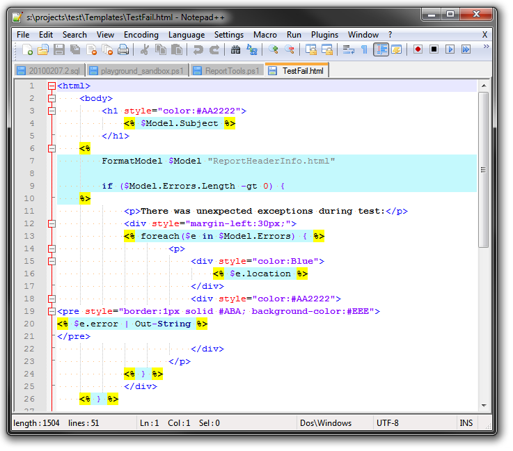 PowerShell: рендеринг HTML представлений