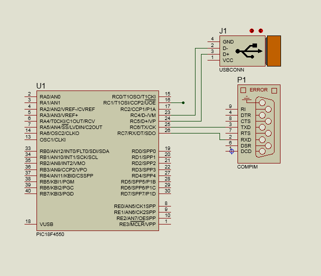 Proteus и два с половиной hello world для UART и USB на микроконтроллере