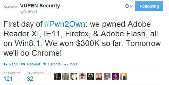 Pwn2Own 2014: первые результаты Pwn2Own 2014: первые результаты