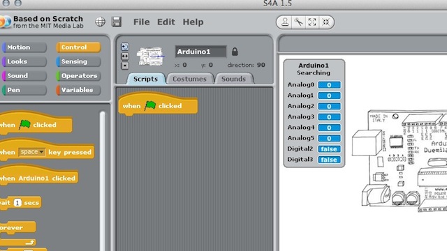 Scratch for Arduino делает программирование под Arduino более наглядным