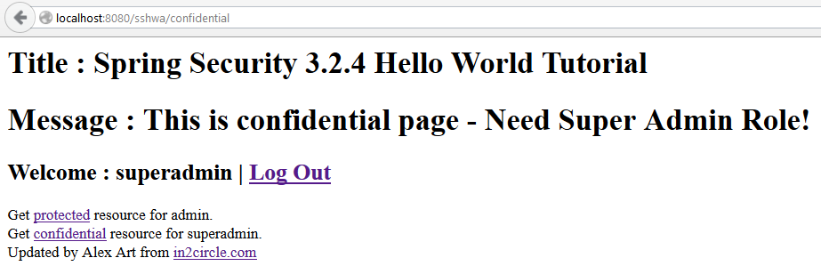 Spring Security Hello World Java Config Spring Security Hello World Java Config