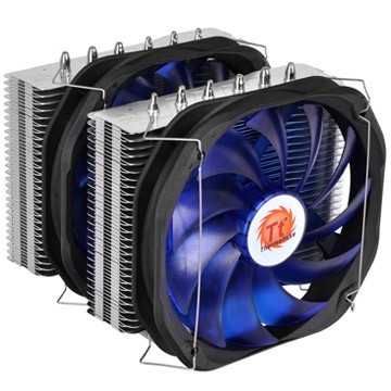 В конструкцию процессорного охладителя Thermaltake Frio Extreme входит пара 140-миллиметровых вентиляторов