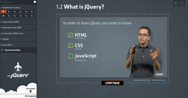 Try jQuery — новый интерактивный самоучитель по jQuery