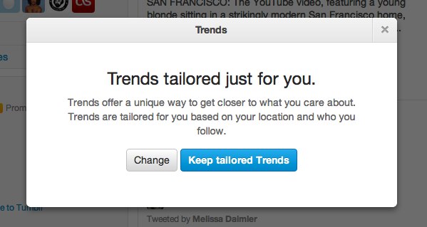 Twitter вводит персонализацию трендов Twitter вводит персонализацию трендов