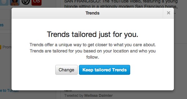 Twitter вводит персонализацию трендов