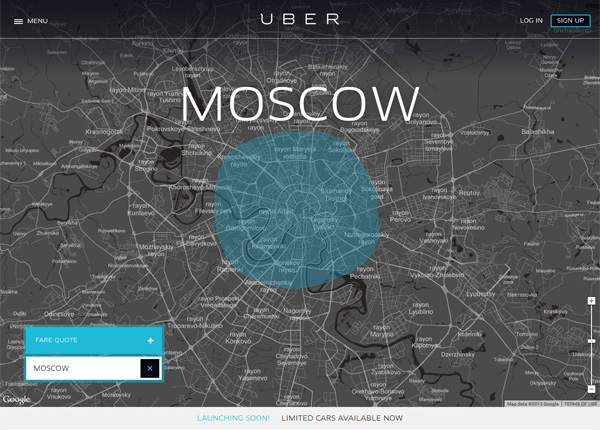 Uber запустился в Москве