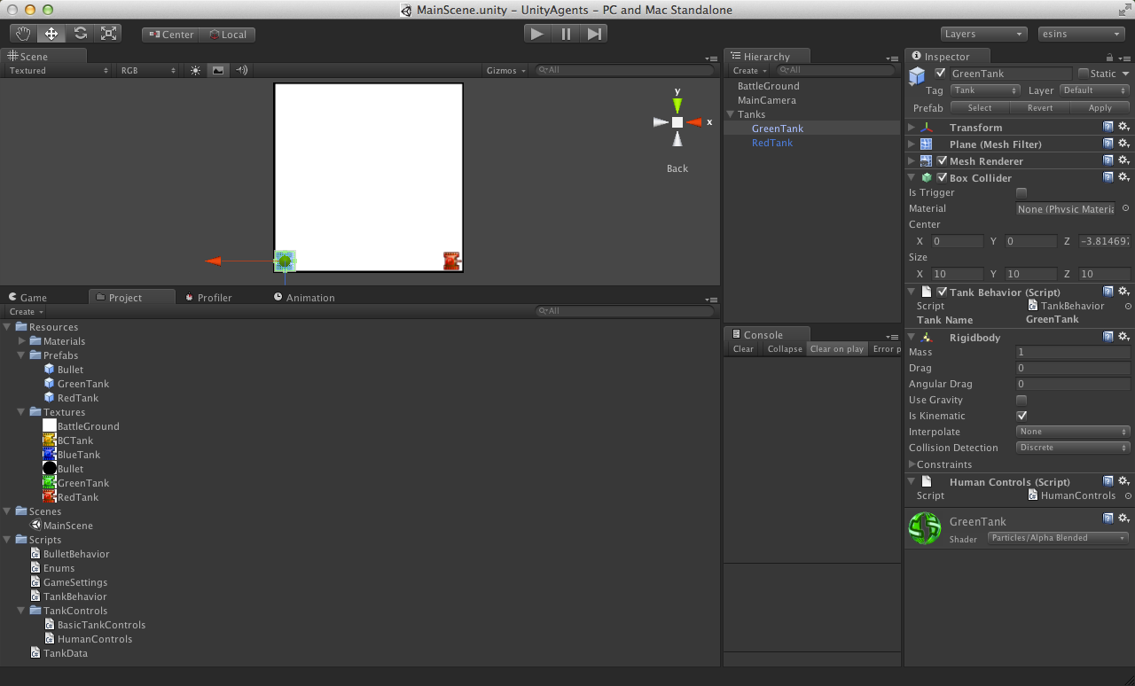Unity3d, Агенты и Танчики image