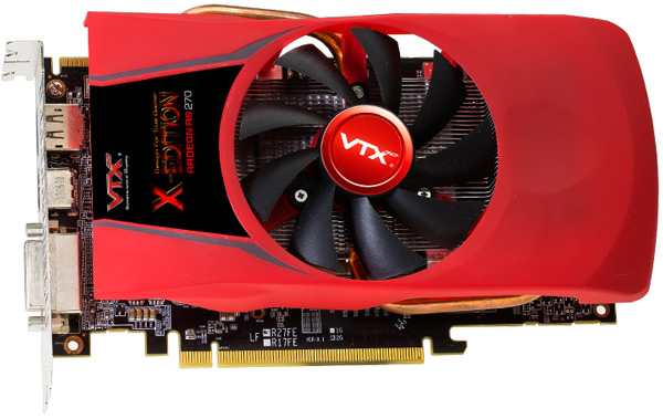 3D-карте VTX3D R9 270X X-Edition достался кулер с двумя вентиляторами, R9 270 X-Edition — с одним 