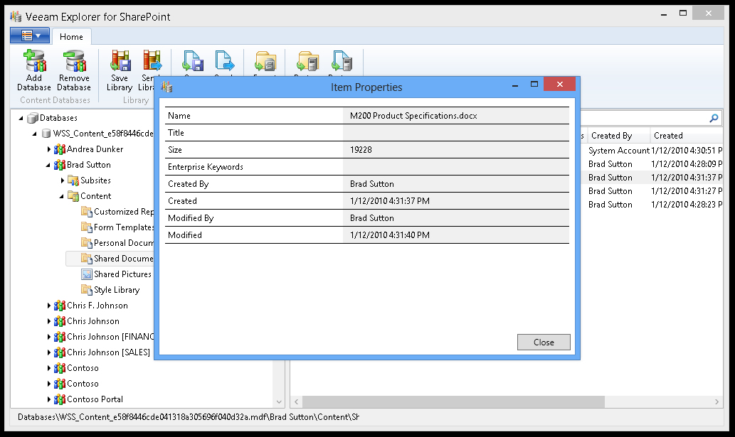 Veeam Explorer for Microsoft SharePoint 2013