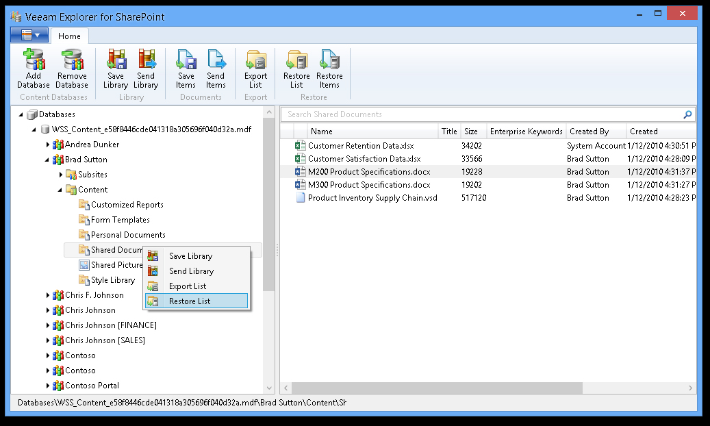 Veeam Explorer for Microsoft SharePoint 2013