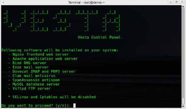 Vesta Control Panel