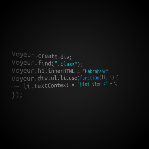 Voyeur.js — маленькая и привлекательная библиотека для работы с DOM image