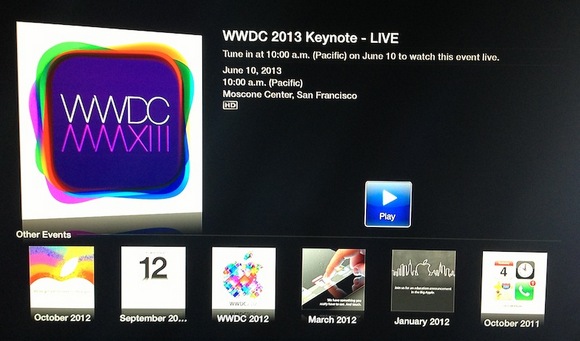 WWDC: Официальную трансляцию можно будет посмотреть на Apple.com и на Apple TV