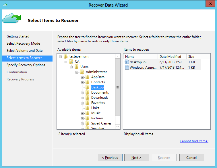 Windows Azure Recovery Services. Часть 3: Работа с Backup Agent