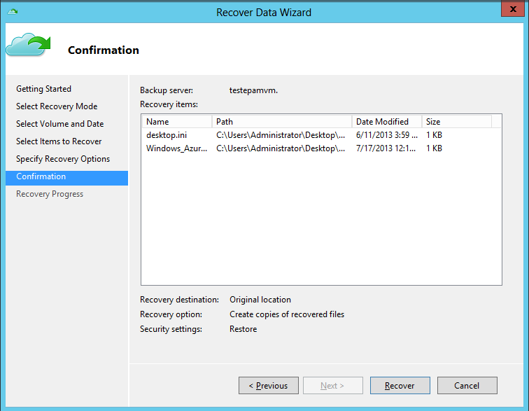 Windows Azure Recovery Services. Часть 3: Работа с Backup Agent