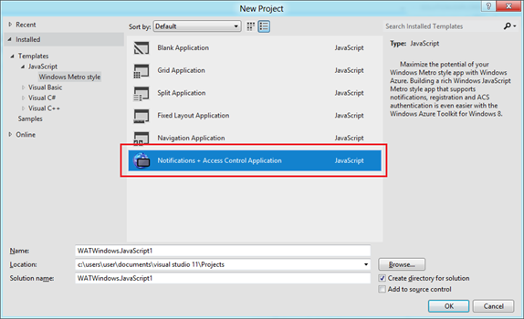 Windows Azure Toolkit for Windows 8: обзор и простой пример использования