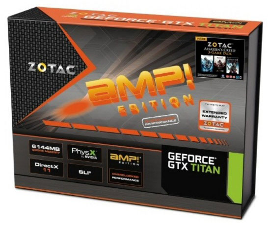 Zotac называет GeForce GTX Titan AMP! Edition самой быстрой однопроцессорной 3D-картой в мире