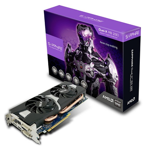Адаптер Sapphire Dual X R9 280 3GB GDDR5 OC With Boost получил небольшой заводской разгон Sapphire Dual-X R9 280 3GB GDDR5 OC With Boost