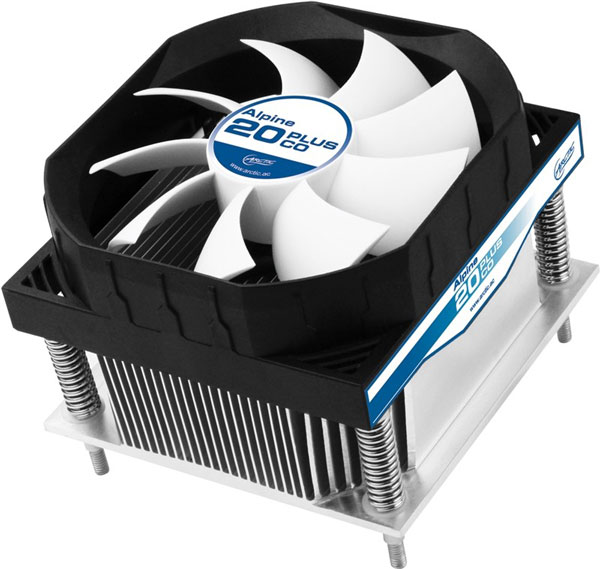 Охладитель Arctic Alpine 20 Plus CO рассчитан на процессоры Intel в исполнении LGA2011