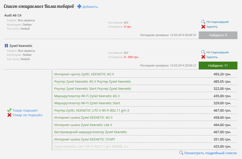 Результат работы