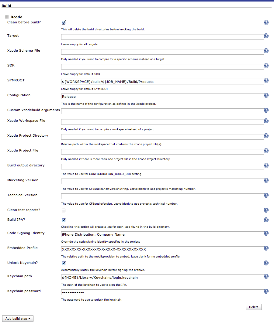 Hosted by imgur.com Автоматическая сборка iOS приложений на разных версиях Xcode с помощью Jenkins