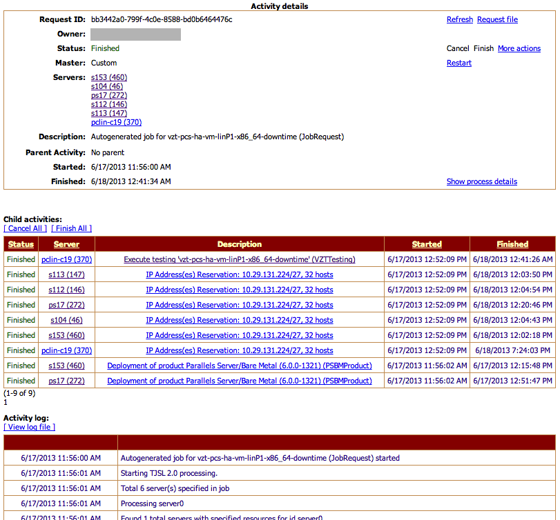 Автоматическое тестирование Parallels Cloud Server