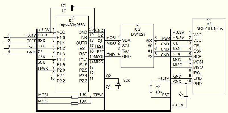 Автономный радиотермометр на msp430, NRF24L01+ и солнечных батареях