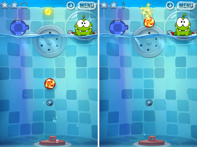 Баланс игровых элементов в Cut the Rope: Experiments