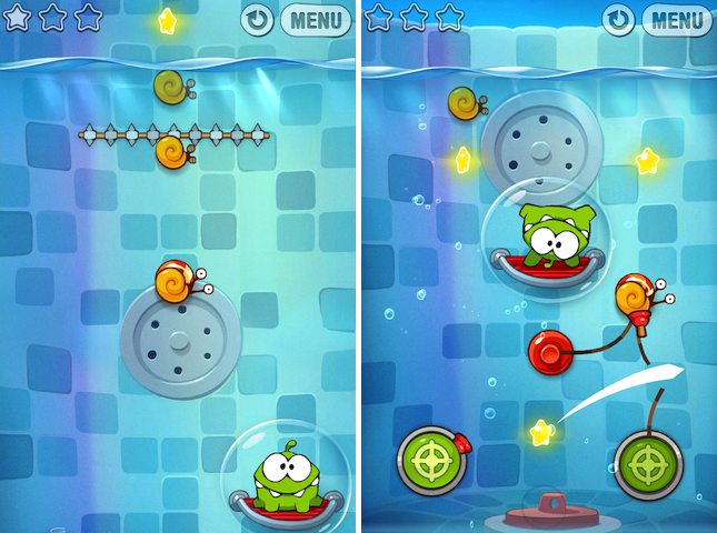 Баланс игровых элементов в Cut the Rope: Experiments