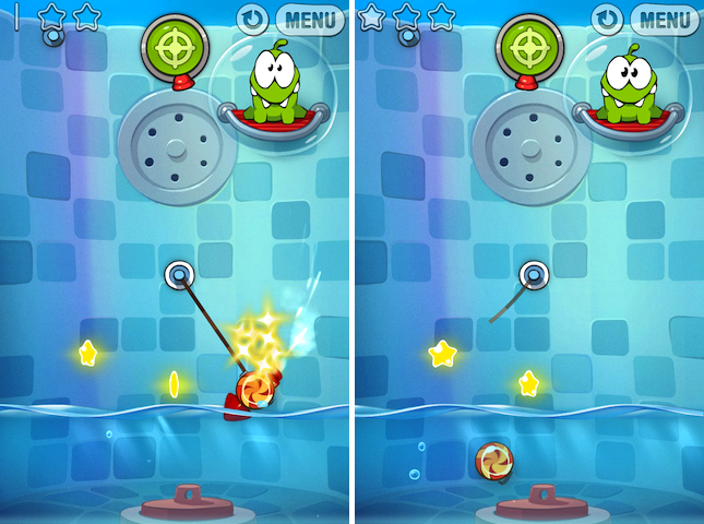 Баланс игровых элементов в Cut the Rope: Experiments