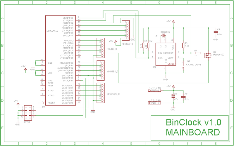 Бинарные часы своими руками (Mega32, DS1307)