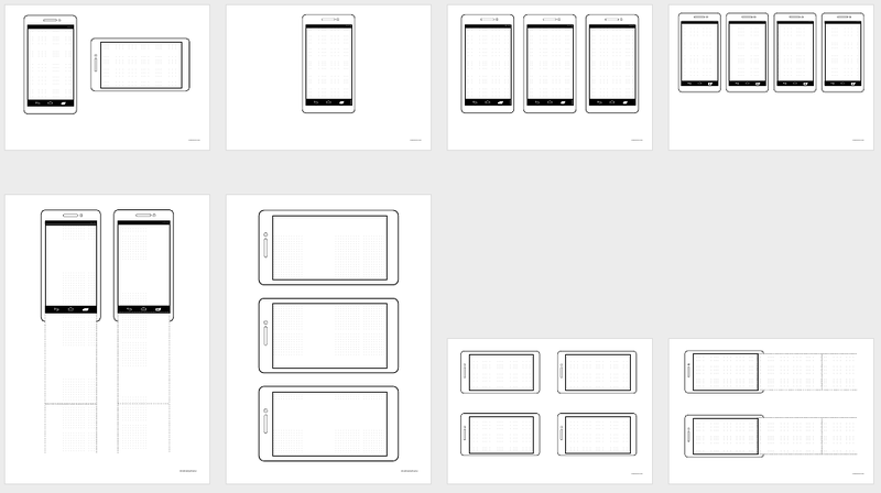 Бумажные макеты интерфейсов браузера, смартфонов и планшетов